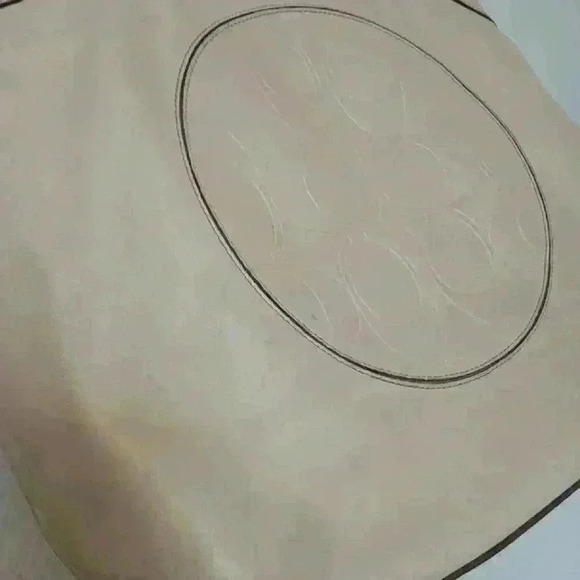 Coach Laura Signature Taupe Large Leather Tote Shoulder Bag - Picture 4 of 16